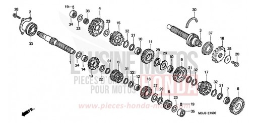 BOITE DE VITESSES CBR900RR1 de 2001
